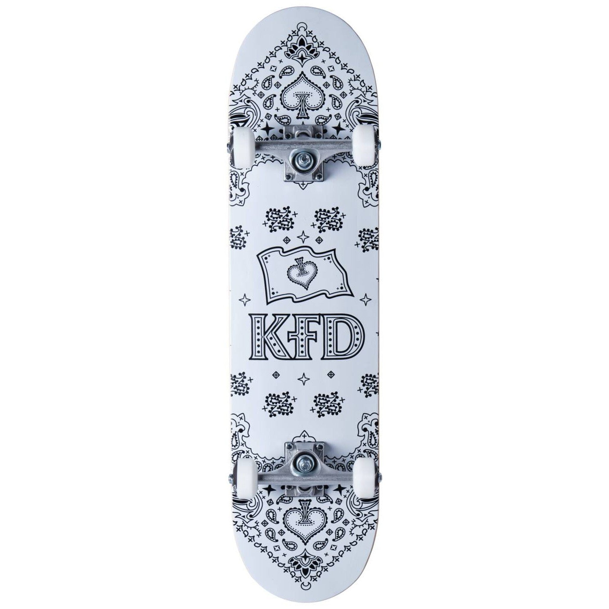 KFD Bandana Komplet Skateboard - White-ScootWorld.dk