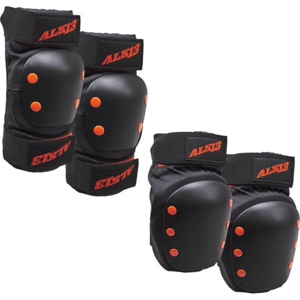 Alk13 Combo Pads - Black/Red-ScootWorld.dk