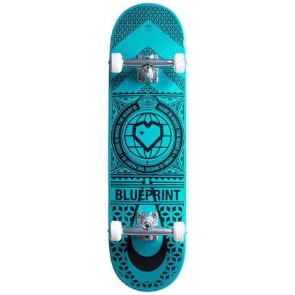 Blueprint Home Heart Komplet Skateboard - Black/Teal-ScootWorld.dk