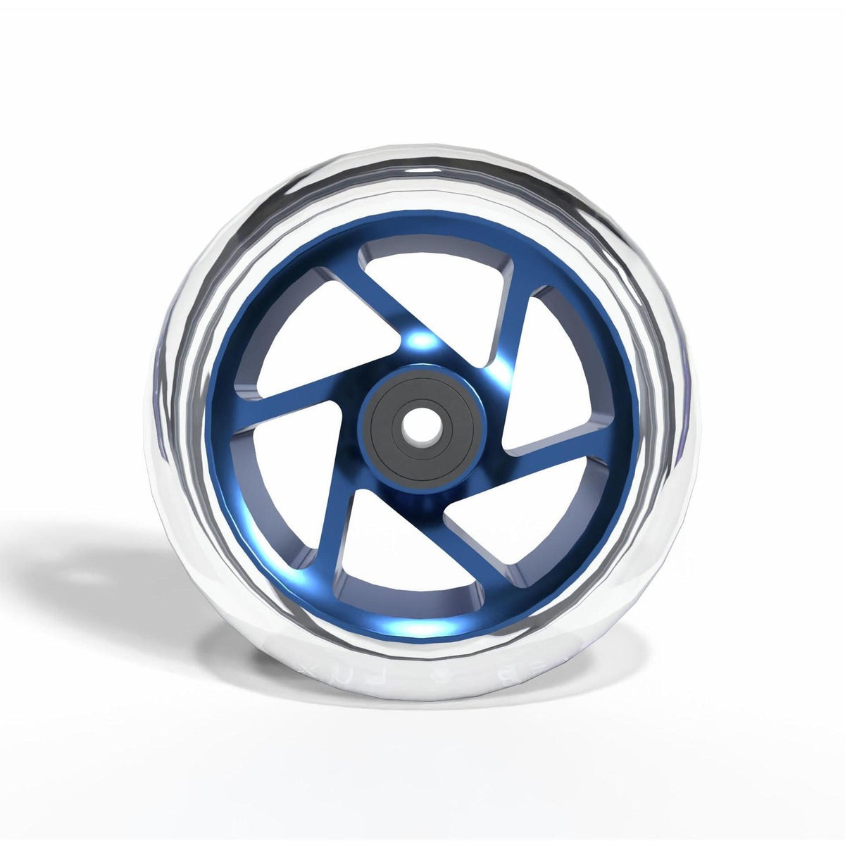 Striker Lux Spoked Clear PU 110mm Hjul til Løbehjul - Clear/Blue-ScootWorld.dk