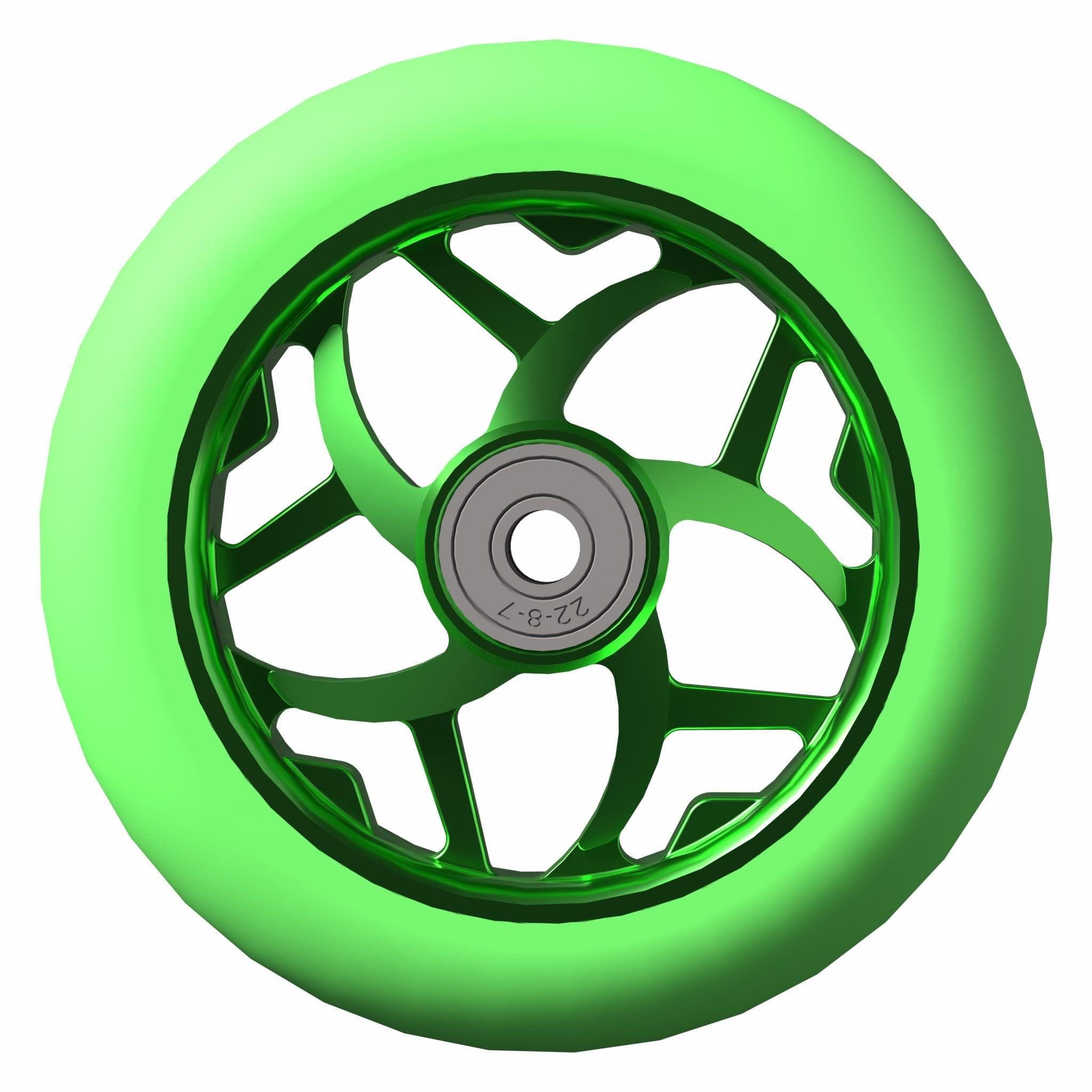 Striker Essence V3 Colorblast PU 110mm Hjul Til Løbehjul - Green-ScootWorld.dk
