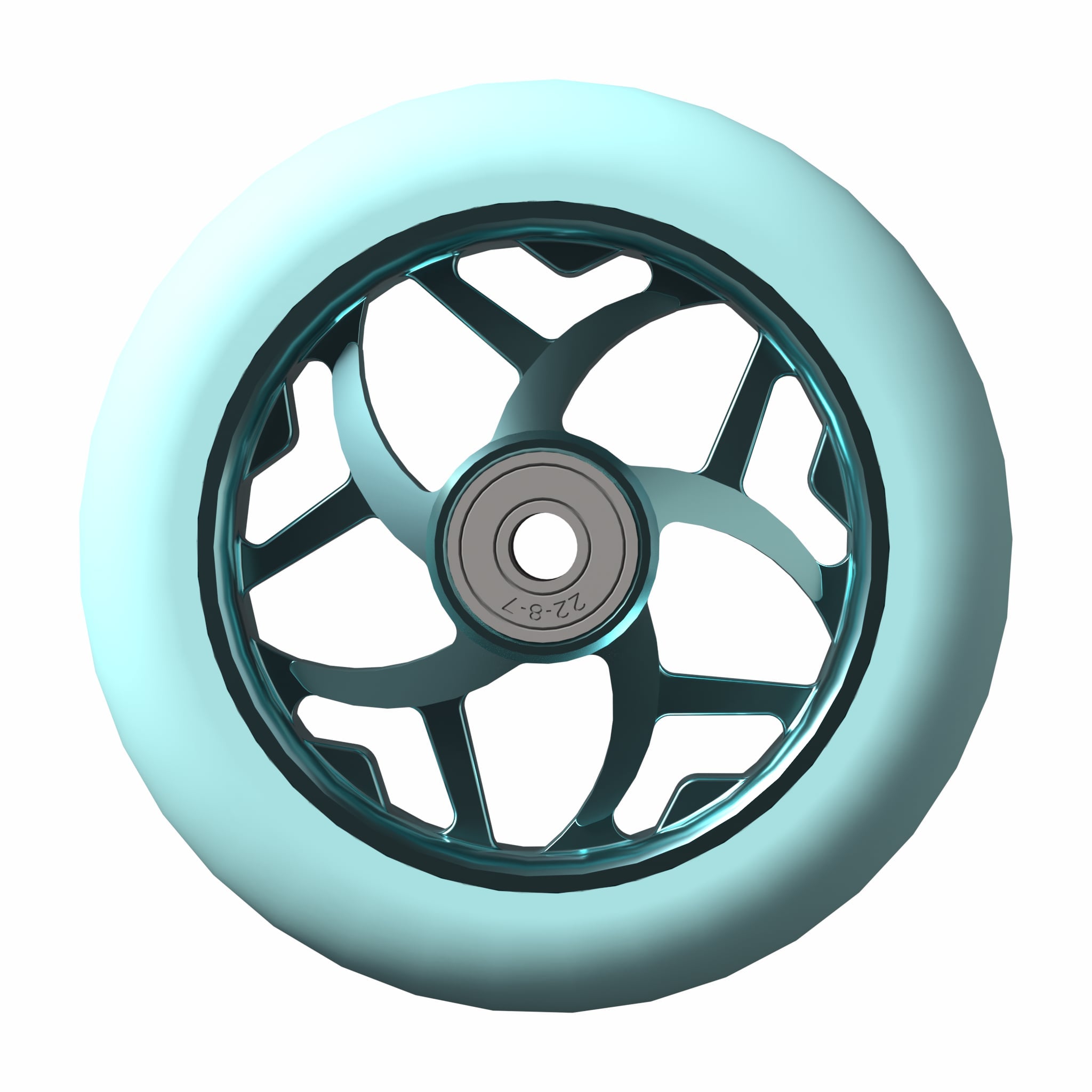 Striker Essence V3 Colorblast PU 110mm Hjul Til Løbehjul - Teal-ScootWorld.dk