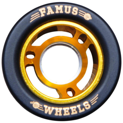 Famus Hjul 60mm Side-by-Side - Guld/Sort-ScootWorld.dk