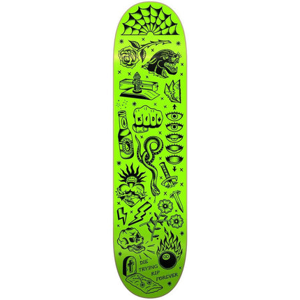 KFD Premium Wallpaper Skateboard Deck - Flash Green-ScootWorld.dk
