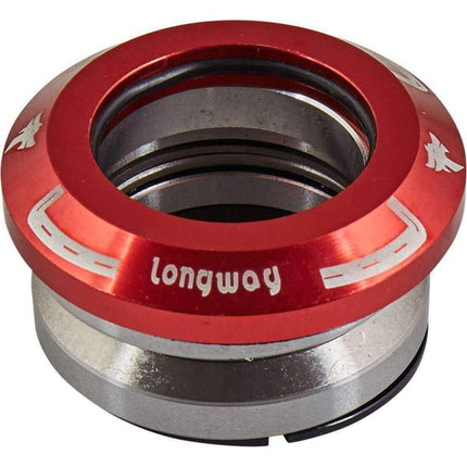Longway Integrated Headset Løbehjul - Red-ScootWorld.dk