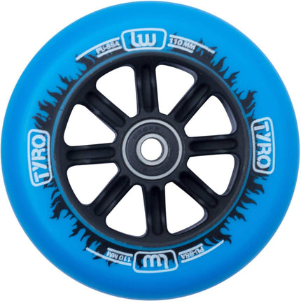 Longway Tyro Nylon Core Hjul Til Løbehjul - Blue/Black Flame-ScootWorld.dk
