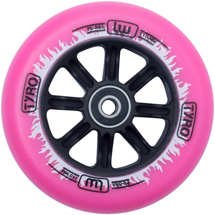 Longway Tyro Nylon Core Hjul Til Løbehjul - Pink/White Flame-ScootWorld.dk