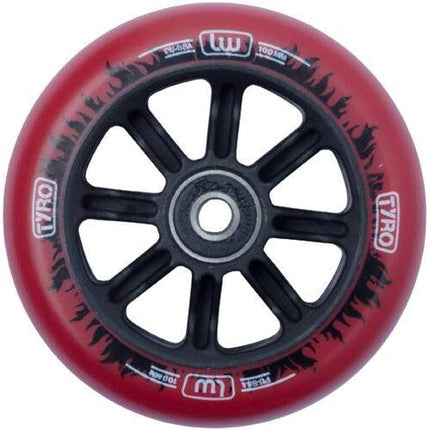 Longway Tyro Nylon Core Hjul Til Løbehjul - Red/Black Flame-ScootWorld.dk