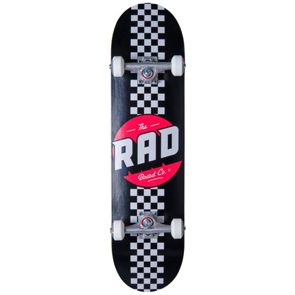 RAD Checker Stripe Komplet Skateboard - Black-ScootWorld.dk