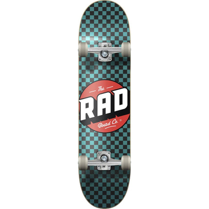 RAD Checkers Progressive Komplet Skateboard - Black/Teal-ScootWorld.dk
