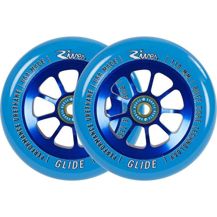 River Glide Sapphire Hjul Til Løbehjul 2-Pak - Blue-ScootWorld.dk