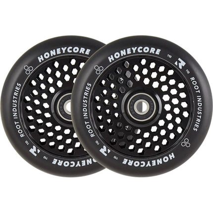 Root Honeycore 110mm Hjul Til Løbehjul 2-pak - Black-ScootWorld.dk