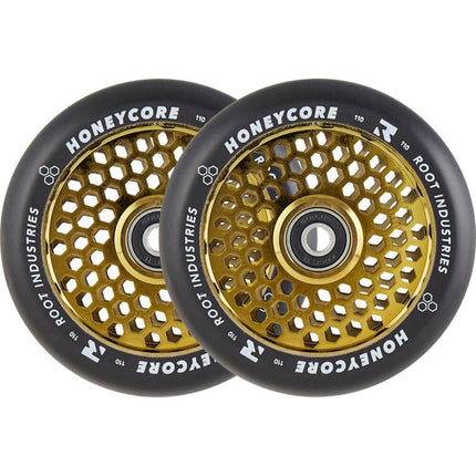 Root Honeycore 110mm Hjul Til Løbehjul 2-pak - Gold-ScootWorld.dk