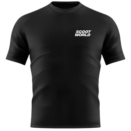 ScootWorld Small Chest Logo Tshirt - Black-ScootWorld.dk