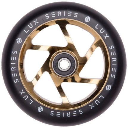 Striker Lux Spoked 100mm Hjul til Løbehjul - Gold Chrome-ScootWorld.dk