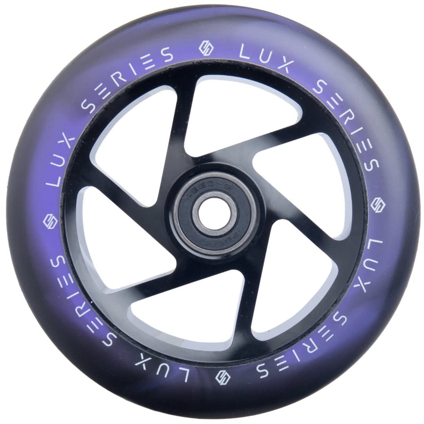 Striker Lux Spoked 110mm Hjul til Løbehjul - Black/Purple-ScootWorld.dk