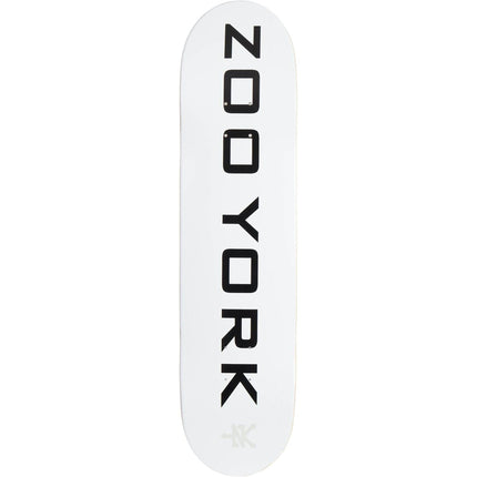 Zoo York Classic Logo Block Skateboard Deck - White-ScootWorld.dk
