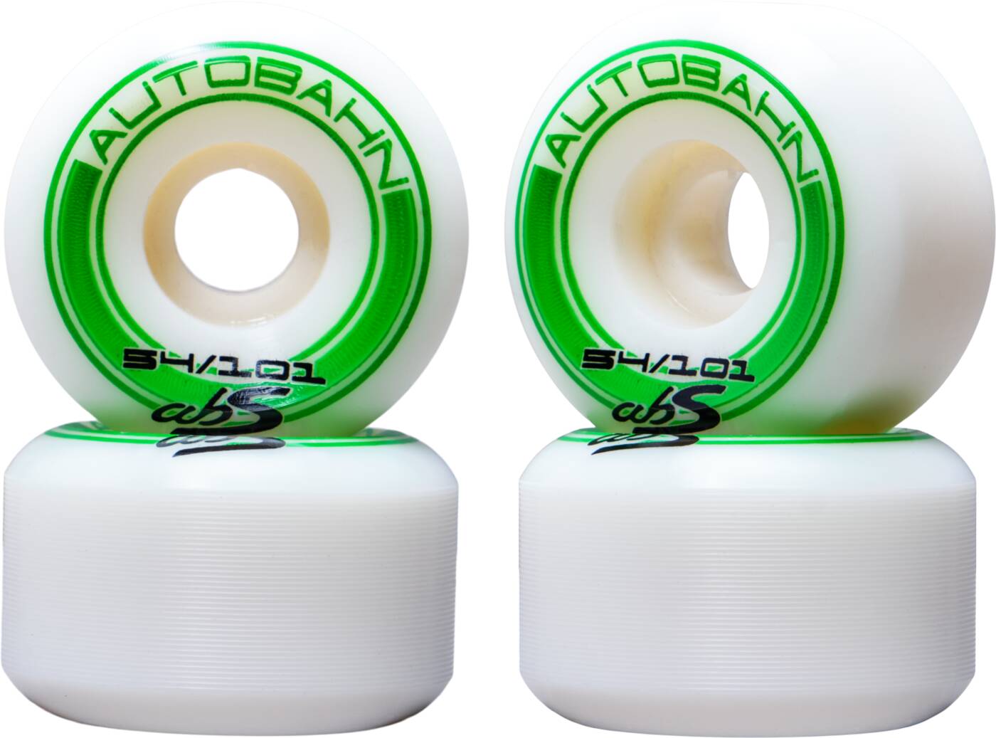 Autobahn GT1 Wide Body 101A Skateboard Hjul 4-Pak - White-ScootWorld.dk