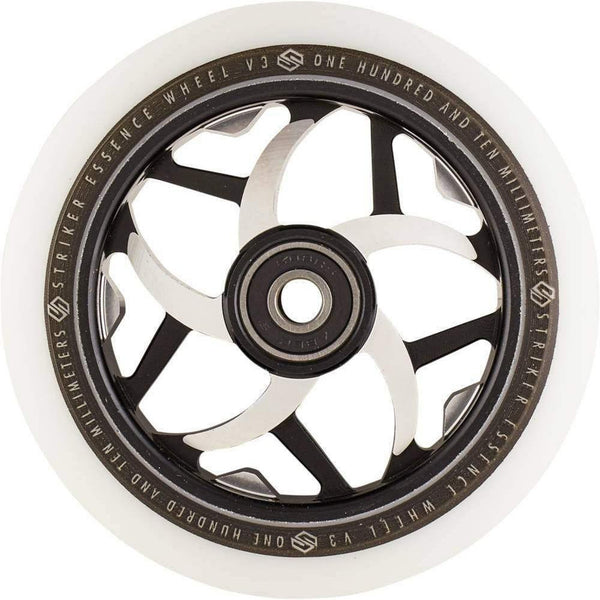 Striker Essence V3 Hvid PU 110mm Hjul Til Løbehjul - Black-ScootWorld.dk