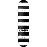 KFD Stripes Skateboard Deck - White-ScootWorld.dk