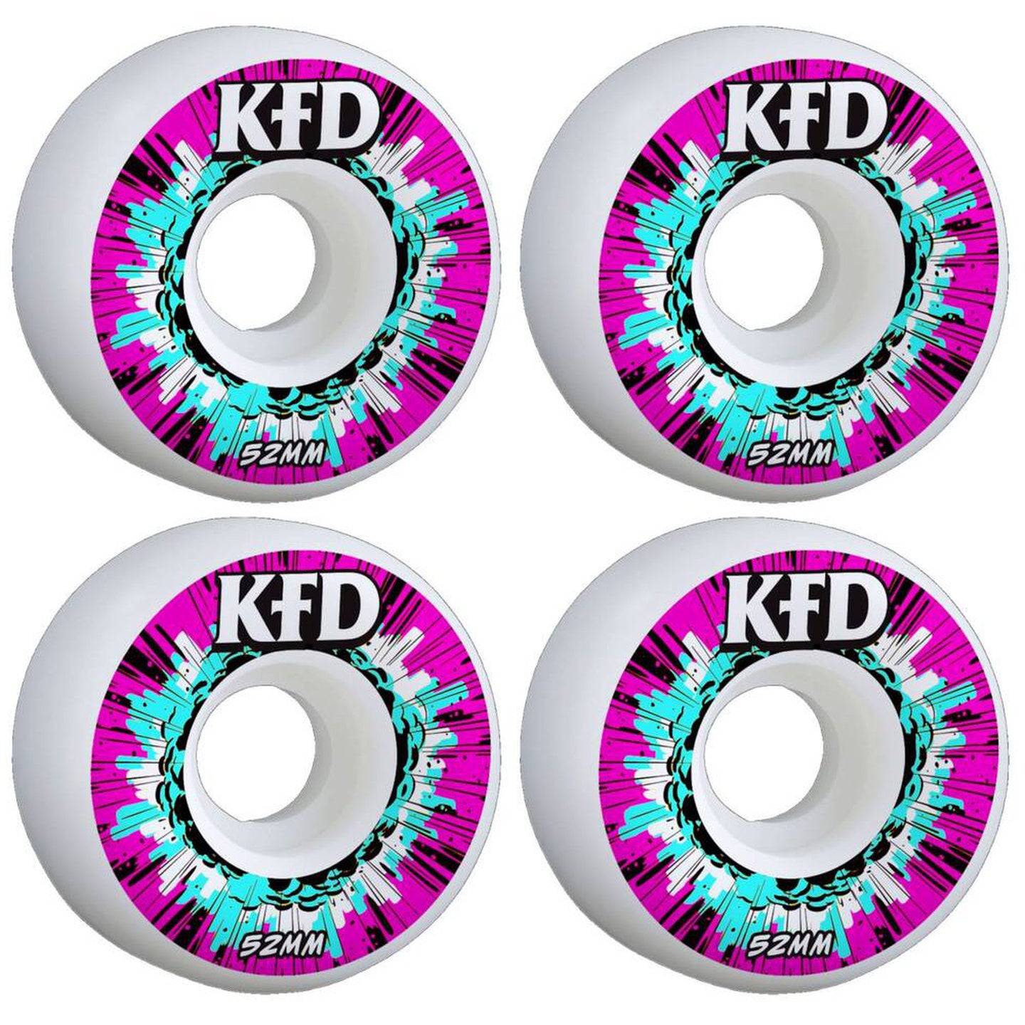 KFD Blast Skateboard Hjul 4-Pak - Pink-ScootWorld.dk