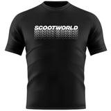 ScootWorld Repeat Logo Tshirt - Black-ScootWorld.dk