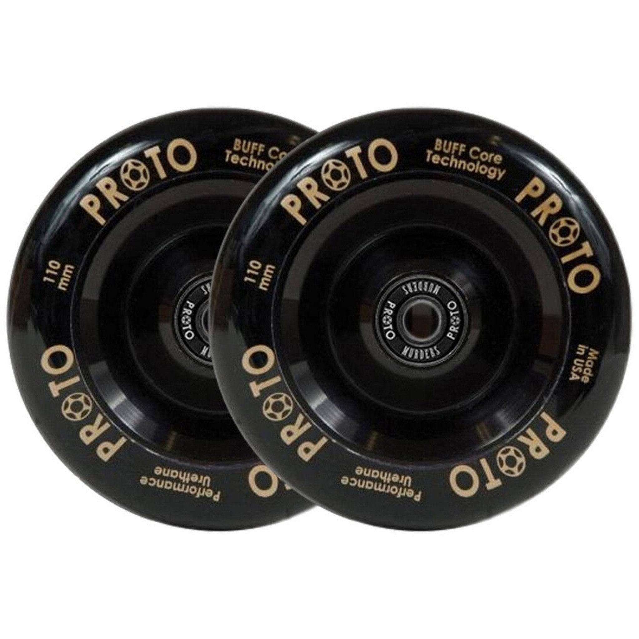 Proto Full Core Sliders Hjul Til Løbehjul 2-Pak - Black-ScootWorld.dk