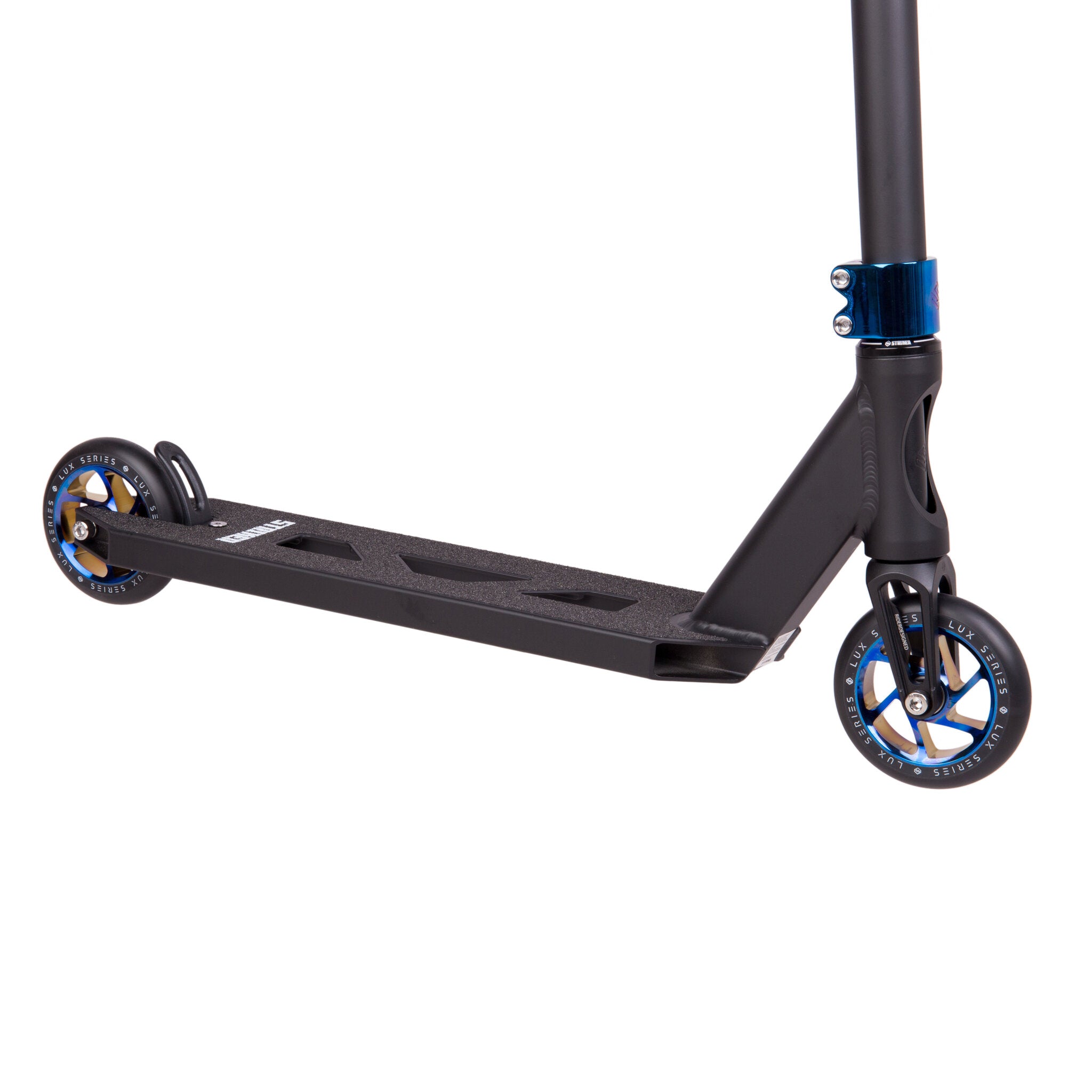 Striker Lux Trick Løbehjul - Black/Blue Chrome-ScootWorld.dk