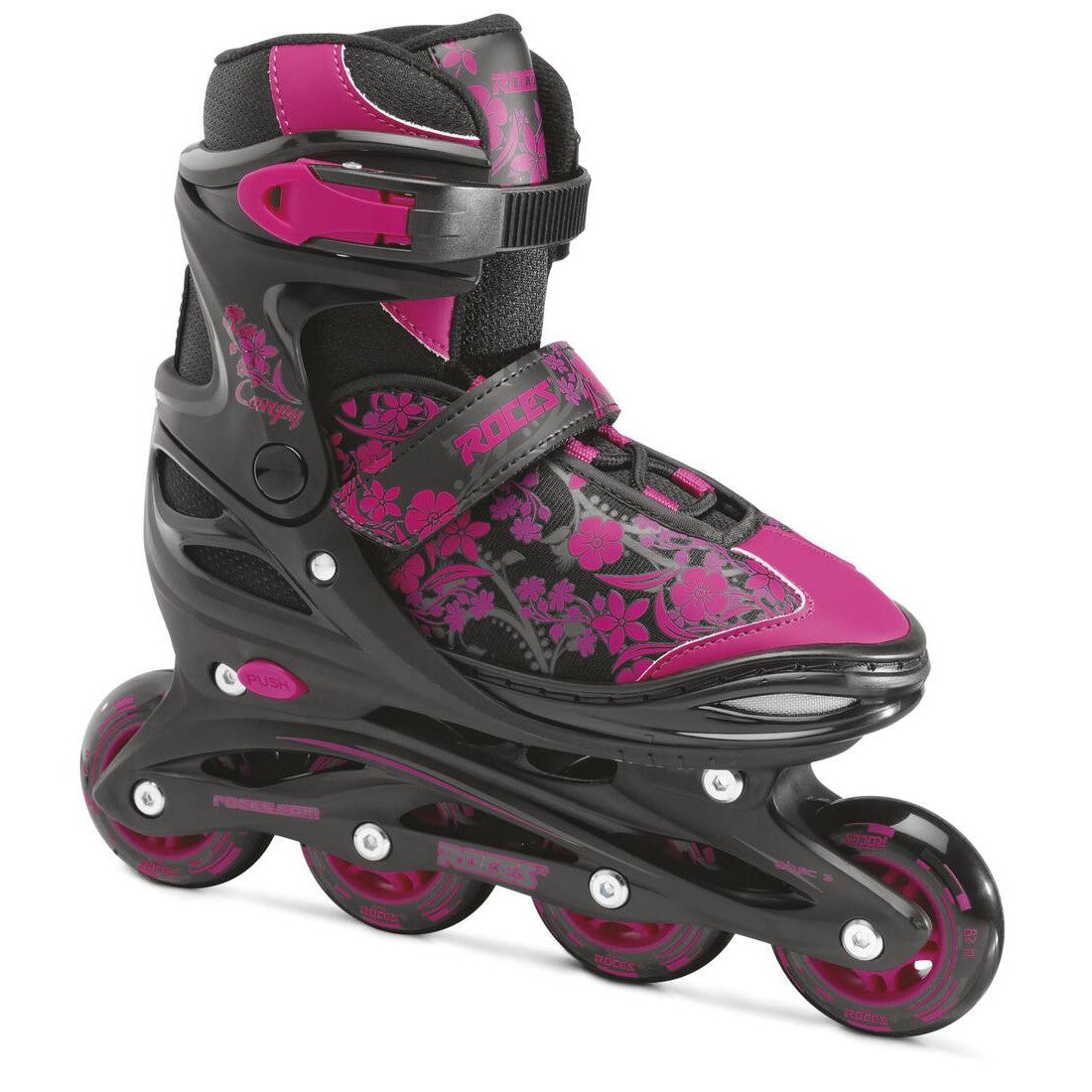 Roces Compy 8.0 Inliners Pige - Black/Violet-ScootWorld.dk